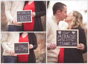 Our pregnancy announcement after infertility for facebook