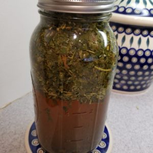 My step-by-step guide to my fertility tea recipe:: Fertility Infusion ready to strain!