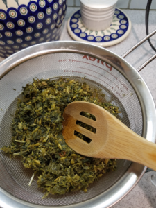 My step-by-step guide to my fertility tea recipe: Straining the infusion
