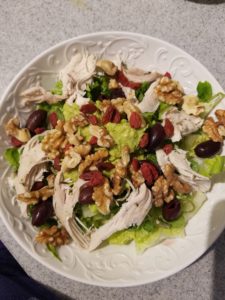 A gorgeous fertility salad packed with superfoods like avocado, olives, walnuts, and goji berries!