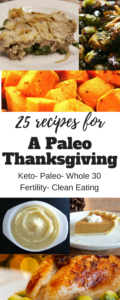 25 Recipes for a Paleo Thanksgiving! Also Fertility, Whole30, and Keto Friendly! Comes with traditional meal plan that includes!