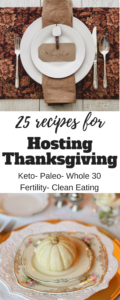 25 Recipes for hosting a Paleo Whole30 Keto or Fertility Friendly Thanksgiving!