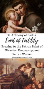 Praying with Saint Anthony of Padua, Patron Saint of Miracles, Lost Things, Barren Women, Pregnancy, Infertility, Fertility, and Trying to Conceive #fertility #infertility #catholicsaint #prayer #ttc