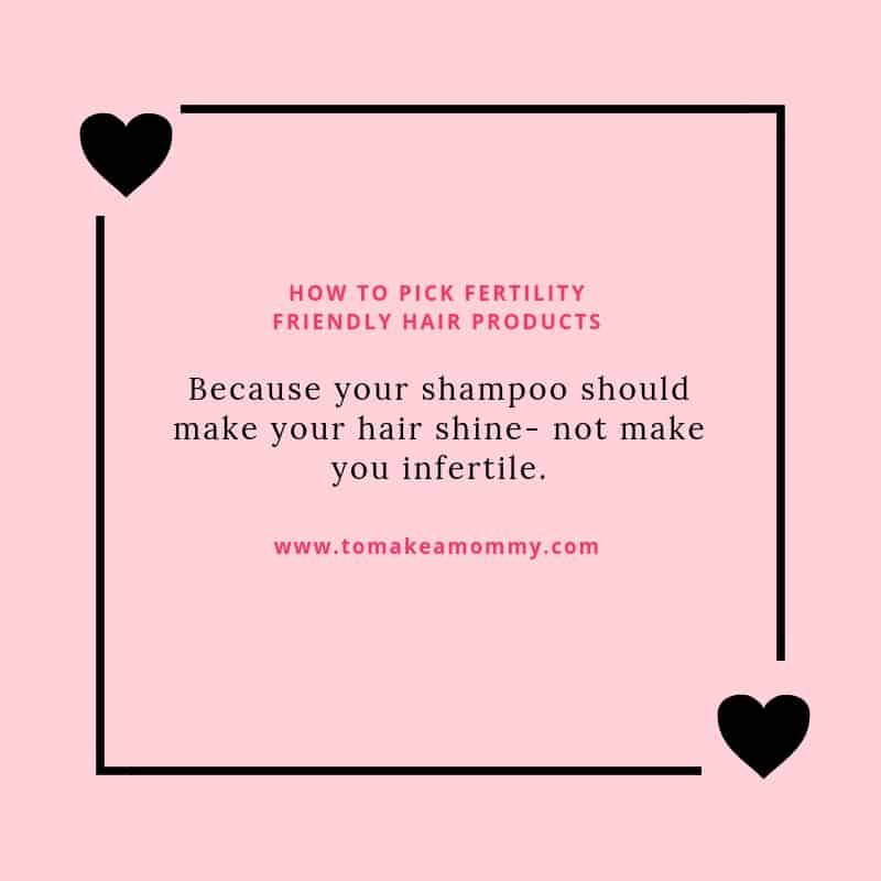 How to pick non-toxic shampoo, conditioner, and hair products safer for fertility and pregnancy. #ttc #infertility #fertility #pregnancy #nontoxic
