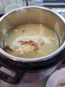 Making fertility bone broth in the instant pot for fertility- a super easy recipe!