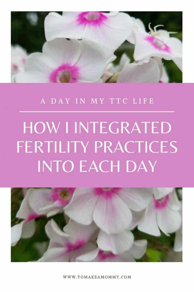 My daily fertility practice- how I integrated ALL OF THE THINGS into my every day while trying to conceive during infertility!