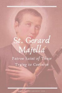 Saint Gerard Patron Saint of Fertility, Infertility, and those trying to conceive #fertility #fertilityprayer #fertilitysaint