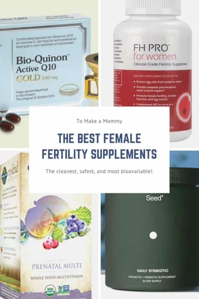 My favorite female fertility supplements to use during infertiltiy whether trying to conceive naturally or via IVF!