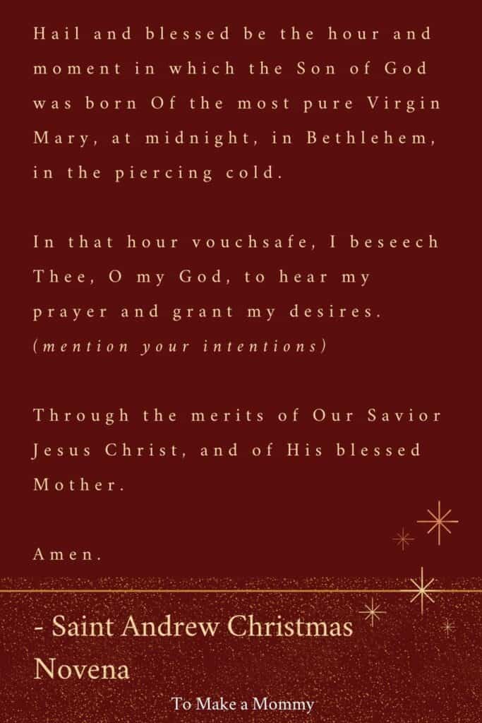 The Saint Andrew Novena: Pray the Saint Andrew Christmas Prayer