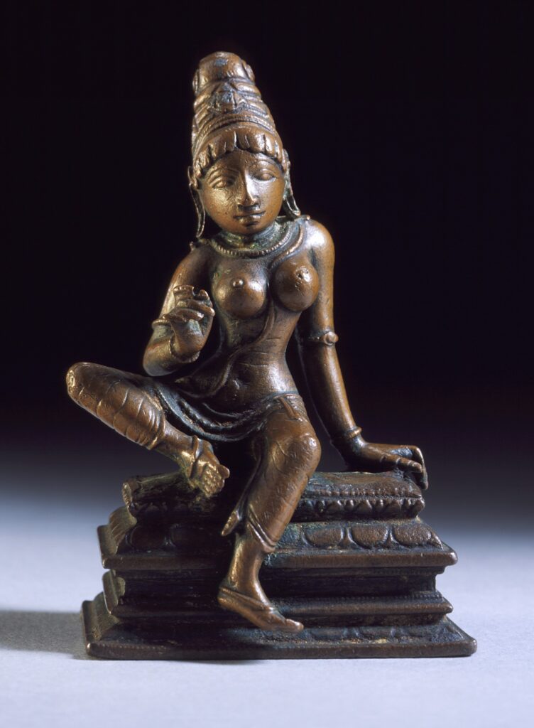 11th Century Copper Alloy Sculpture of Parvati, the Indian Goddess of Fertility and Love
