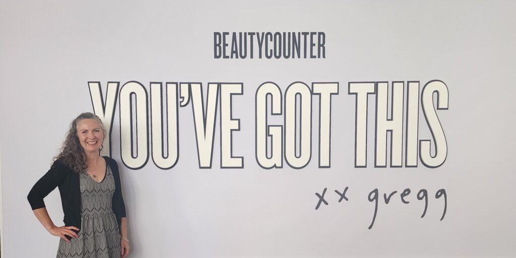 Anna Rapp with Greg Renfrew quote, Beautycounter brand advocate